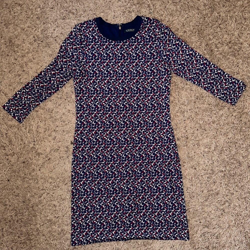 Ralph Lauren layered shift dress zipper back